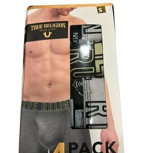 True Religion 4-Pack Boxer Briefs - Black & Gray SM